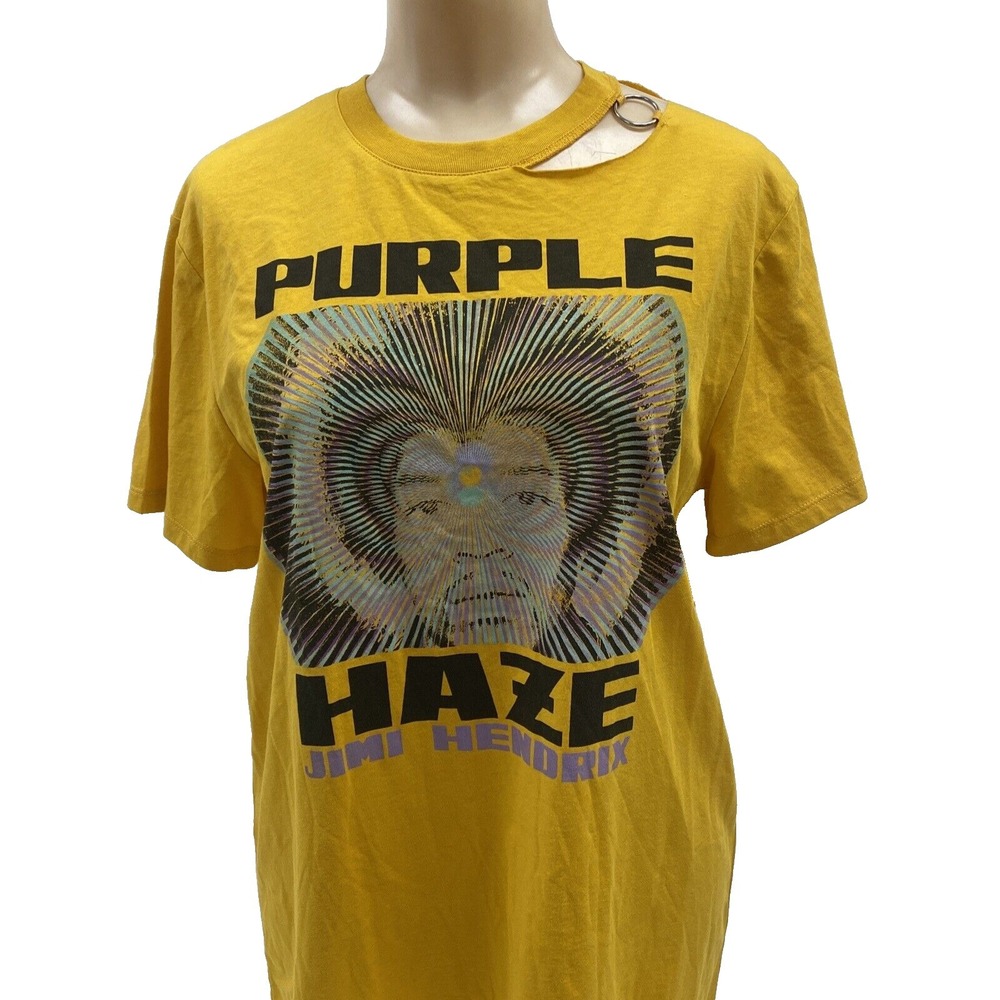 Karl Ferris Jimi Hendrix t-shirt Purple Haze Graphic Tee Womens M ring detail